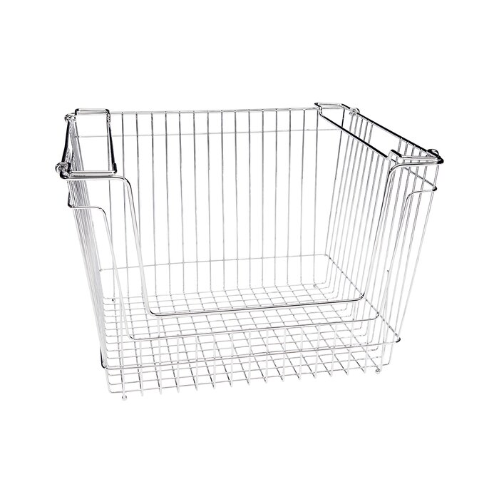 Simplify Stackable Extra Large Storage Wire Basket & Reviews Wayfair